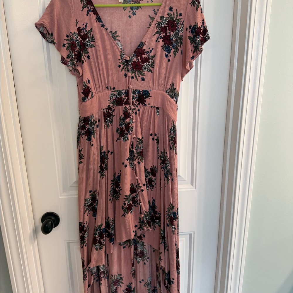 Floral Pink Maxi Dress